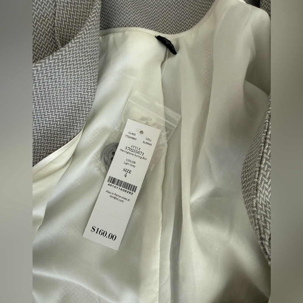 WHITE HOUSE BLACK MARKET Herringbone Suiting Blazer - Picture 12 of 13